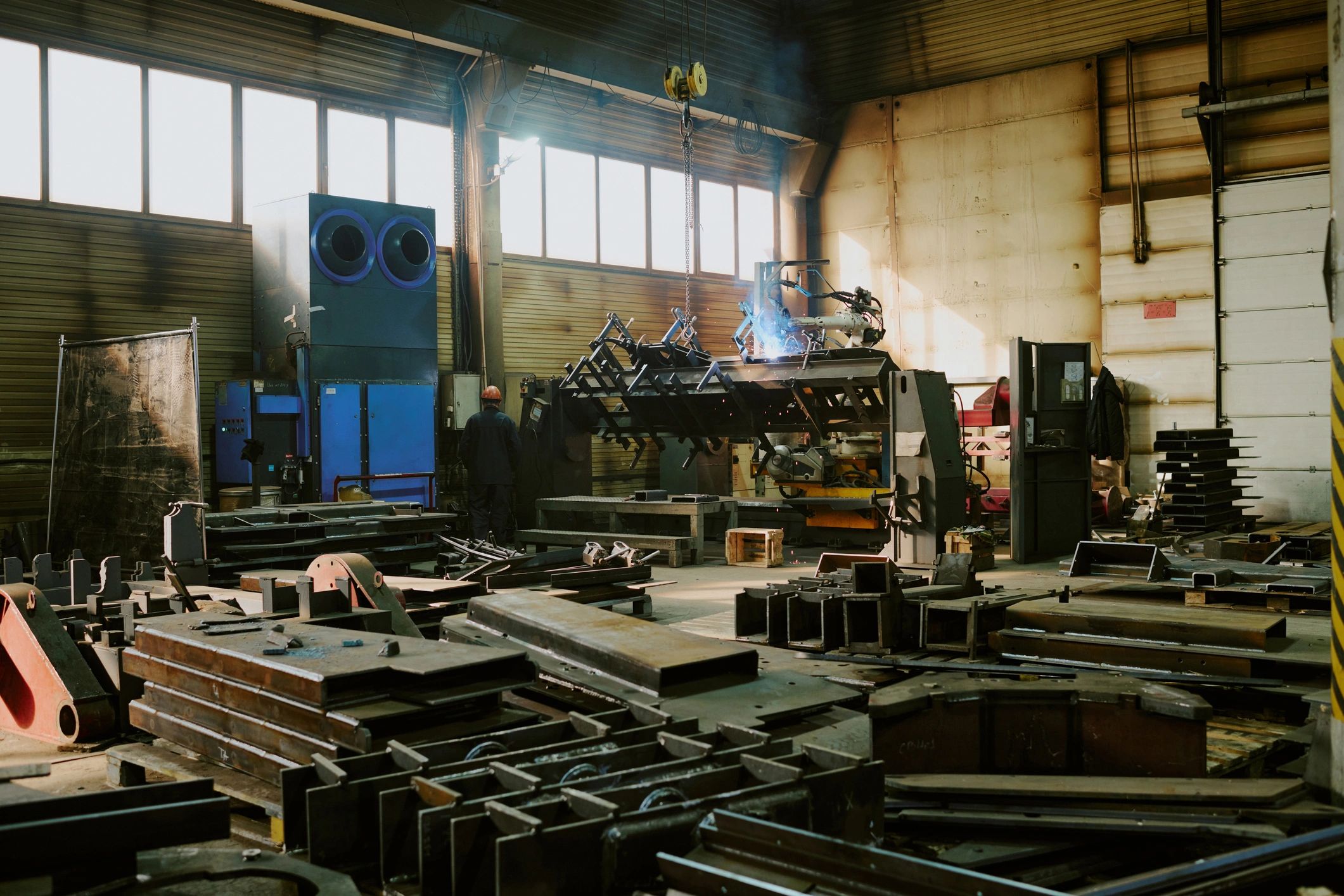 Heavy machinery production factory interior