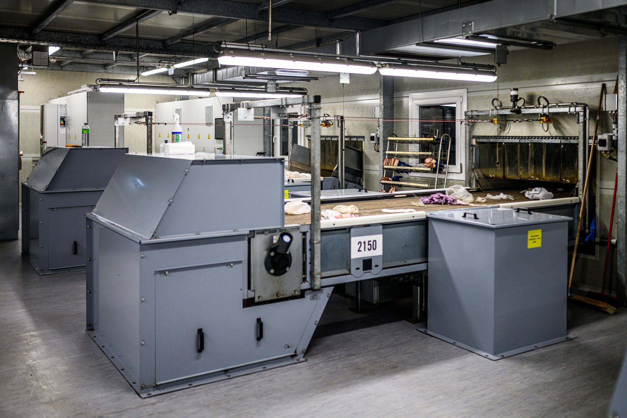 Wide view of an industrial manufacturing facility floor